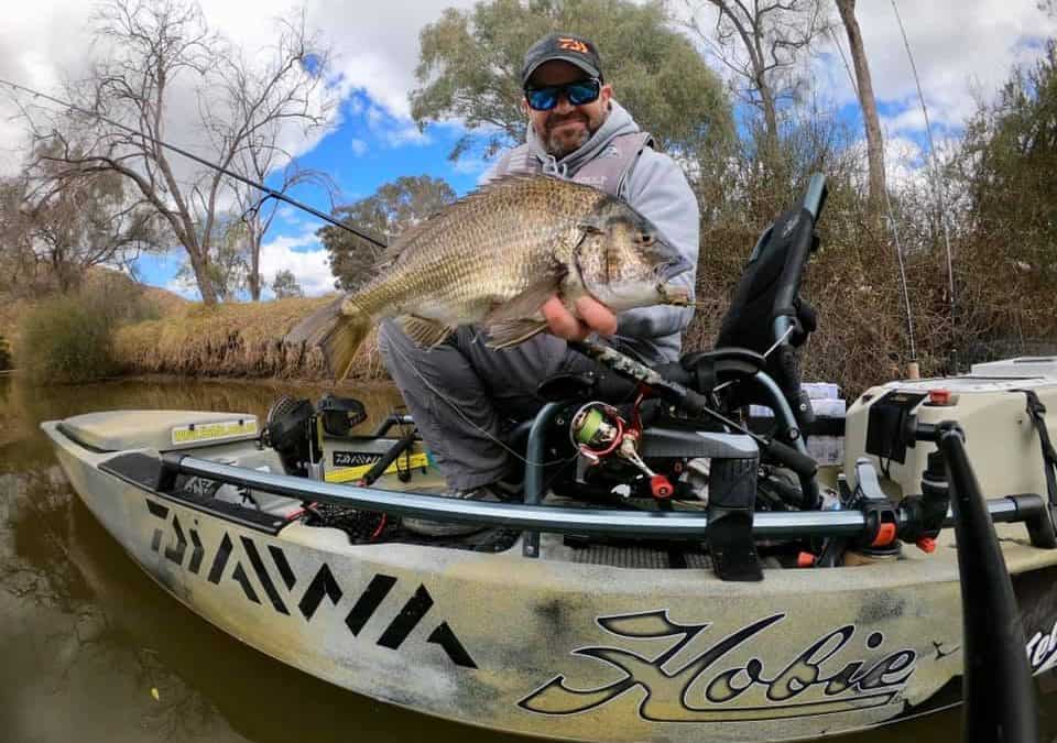 Dale Baxter with massive bream in Hobie Pro Angler 14